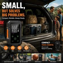 Air Compressor & Inflator Pump 140 PSI Car Air Compressor Pump, Digital Tire Inflator Pump, Portable Car Inflator Pump Suitable For Car Motorcycle LED Light Tire Pump Air Compressor & Inflator Pump, Tire Pump 1500mAh - Black - View 2