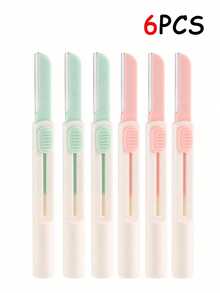 1/3/6pcs Retractable Eyebrow Grooming Set, Stainless Steel Eyebrow Scissors, Portable Beauty Tool, Outdoor Travel Makeup Supplies, Ideal Gift For Women, Mom, Girlfriend, Sister And Friend - Multicolor - View 16