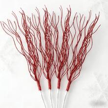 10入多色人造亮片莓果枝，適用於OMO花環、藤蔓花串、聖誕樹與禮盒裝飾，亮面光澤節日吊飾 - 彩色 - 查看 2