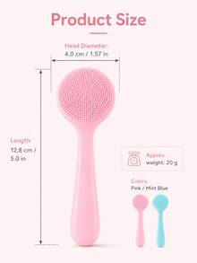 1-Piece Mixed-Color Set – Silicone Facial Cleansing Brush; Manual Exfoliating Brush; Reusable; For Removing Makeup Residue And Blackheads, And For Facial Massage. - Multicolor - View 9