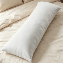 White Body Pillow 40x145 Cm, Side Sleeper Pillow With Microfiber Cover And Polyester Filling - White - View 1
