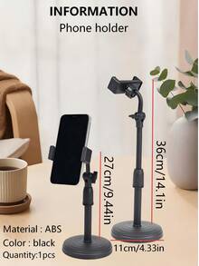 Ergonomic Phone Stand With Weighted Base, 360° Rotating, Stable Telescopic Phone Holder, Non-Slip Multi-Angle Desktop Stand, Back To School Phone Accessory, Desktop Storage, Home Decor, Unisex, Essential For Cruise Travel - One Size - View 9