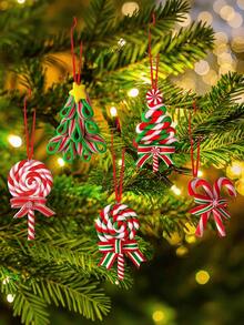32pcs/Set Dekorasi Permen Lolipop Natal, Ornamen Pohon Natal Permen, Dekorasi Gantung Permen Tongkat Mini Warna-warni, Liontin Mint dari Tanah Liat Polimer, Cocok untuk Dekorasi Rumah Pesta Pohon Natal - Hiasan Permen Berwarna-warni - View 4