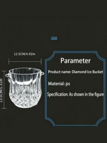Elegant Transparent Ice Bucket With Handle And Ice Tongs - Stylish Portable Beverage Cooler For Parties, Events, Outdoor Activities, Camping, And An Ideal Gift For Father - View 3