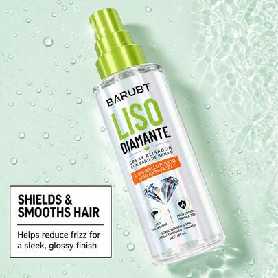Leave-In Smooth Diamond Shine Spray, Heat Protection, Styling, Repairing Damaged Hair From Perming And Dyeing, Frizz-Smoothing, Glossy Hair Care Spray, 120ml