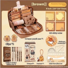 33pcs/226pcs/127pcs/47pcs Capybara‑Print Stationery Set, Multi‑Layer Large‑Capacity Pencil Box Set With Stickers, Keychain & Brooch, Patterned Stationery Supplies, Practical Collection For Daily‑Use - Multicolor - View 23