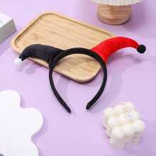 1pc Halloween Red & Blue Colorblock Headband, Circus Funny Cosplay Hair Hoop, Adult Unisex Party Costume Accessory - Multicolor - View 13