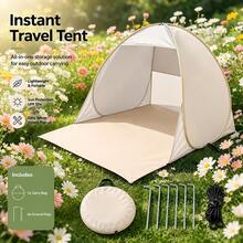 Instant Pop Up Camping Tent For 2-3 Person, Oxford Fabric Waterproof PU Coating, UV Protection Quick Setup Automatic Opening, Lightweight Foldable With Carry Bag, Breathable Mesh Windows Windproof, Suitable For Family Outdoor Travel Hiking Beach - Pop-up Tent - View 2