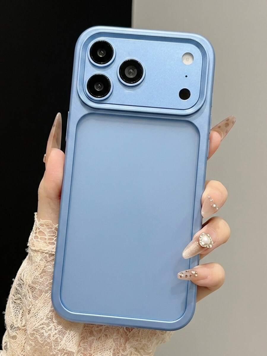奢華純色保護手機殼，適用於 iPhone 17ProMax 17Pro，極簡防震後蓋