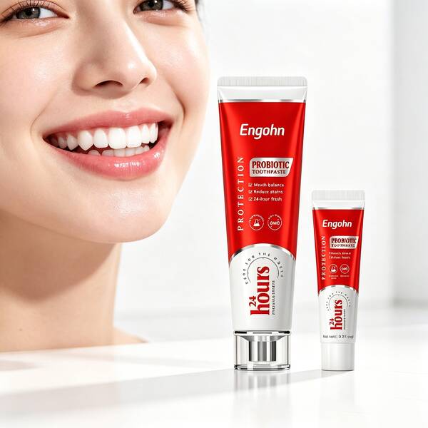 Engohn Probiotic Toothpaste – 24h Fresh Breath, Mint Flavor, Natural & Gentle Formula, Reduces Stains, Balances Mouth Bacteria, Fluoride-Free & Non-GMO For Daily Oral Care