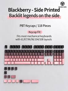 EWEADN Keycaps & Switches Side-Printed/Front-Printed Gradient Keycaps Dye-Sublimation Translucent Characters Compatible With Most Standard MX Cross-Axis Mechanical Magnetic Switch Keyboards - View 12