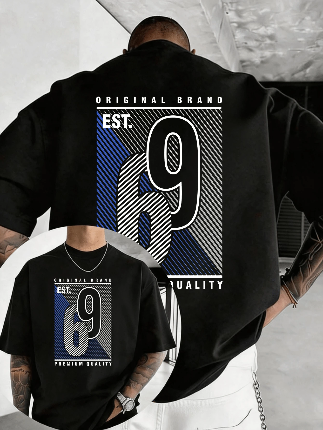 Camisetas de hombre - Negro - Ver 1
