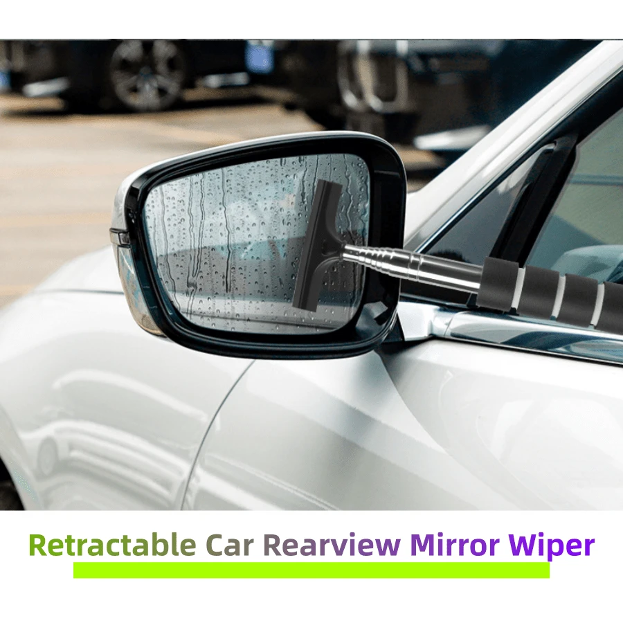 AD Limpiaparabrisas retráctil para espejo retrovisor de coche, limpiaparabrisas retráctil ajustable multifunción, limpiaparabrisas para espejo retrovisor del parabrisas delantero - Limpiaparabrisas para espejos retrovisores - Ver 1