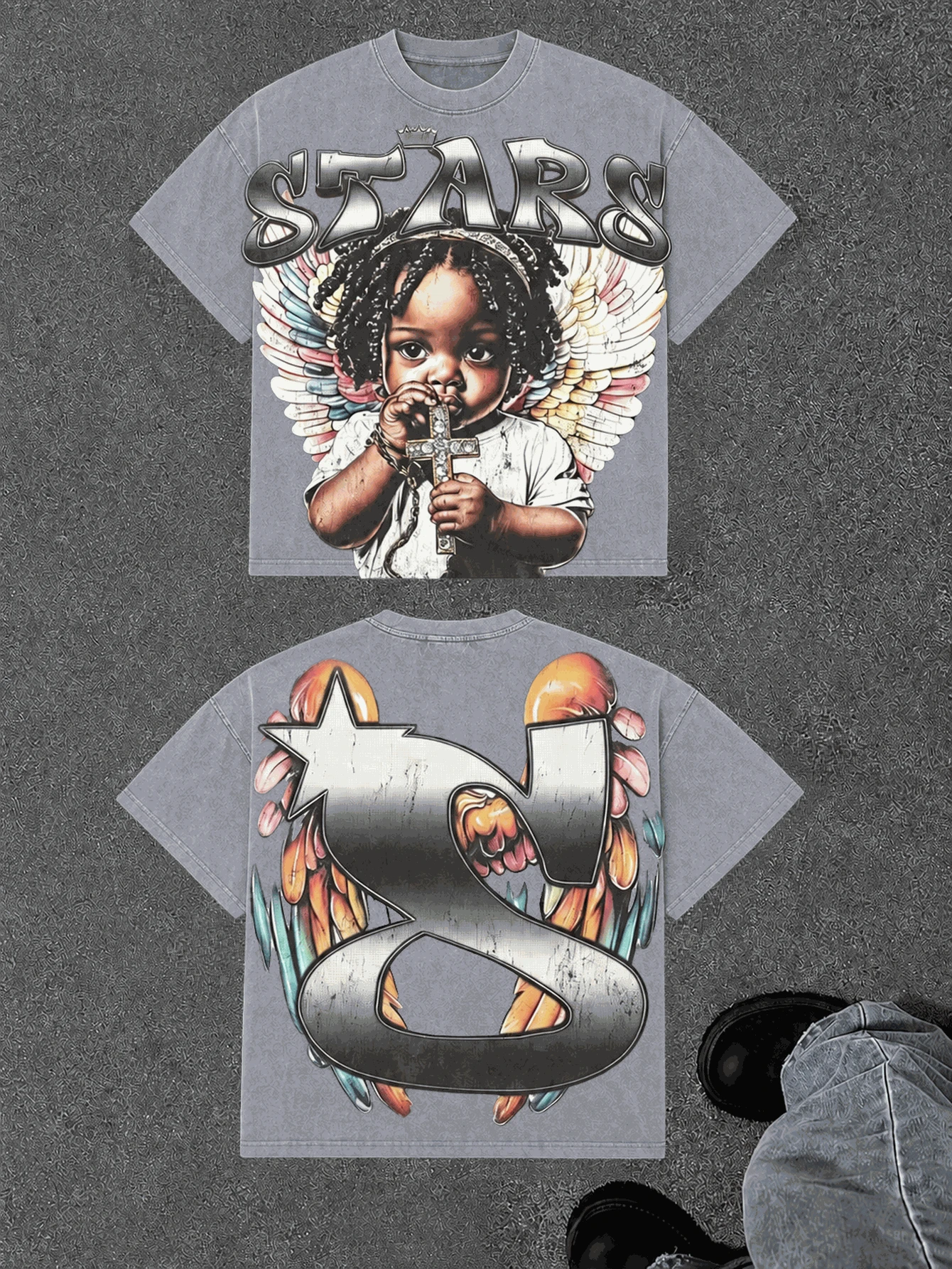 Women T-Shirts - 灰色 1 - 查看 1
