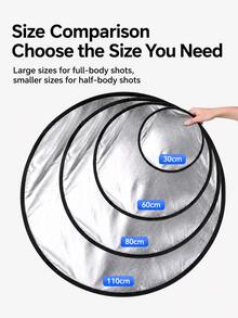 2-In-1 & 5-In-1 Foldable Photography Reflector, Portable Round Gold Silver White Black Soft Light Reflector, Suitable For Portrait, Product, Studio And Outdoor Photography, Multiple Sizes Available - one-size - View 4