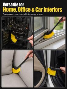 Long Handle Wheel Rim Tire Cleaning Brush, Curved Nylon Bristles, Suitable For Brake Dust, Calipers, Wheel Rims And Crevices, Ergonomic PP Handle, Dry And Wet Use, Durable Car Wash And Detailing Accessory - A - View 10