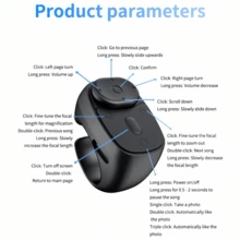 Wireless Scrolling Remote For Mainstream Social Media Platforms, Compatible With Android System, Supports Short Video Scrolling, E-Book Page Turning, Liking, Photo Zooming And Recording, Built-In 40mAh Battery, Perfect For Portable Camera Shutter And Travel Camera Shutter Remote Needs In Summer, Holidays And Other Scenarios - Multicolor - View 9