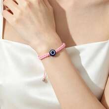 1pc Handmade Devil's Eye Bracelet, Fashion Accessory For Women, Men, Couples, And Friends - One Size Fits All - View 8
