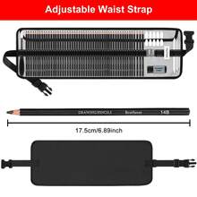 69 Drawing Set,Sketching Kit With Graphite Pencils,Blending Tools,Erasers & Accessories, Drawing Kit For Adults Artists In Canvas Roll Up,For Professional Artistic Use - 69 Pcs - View 2