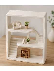 Miniature Dollhouse, Mini Model House Frame, Fun Decoratable Tiny Room (Decorations Not Included) DIY Garden Decoration - A - View 13