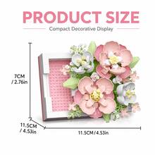 687+PCS Floral Bouquet Building Block Set, Creative Pull-Out Flower Box Brick Model, Adult Desktop Display Decor, Home Shelf Decoration, 4 Styles - Building Block Flower Box - View 11