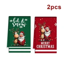 2/4/48pcs Christmas Pattern Kitchen Dish Cloths, Absorbent Cleaning Dish Towels, Restaurant Home Daily Cleaning Towels, Multi-Purpose High Absorbency Kitchen Cleaning Towels - Multicolor - View 12