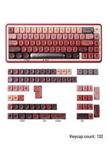 EWEADN Keycaps & Switches Side-Printed/Front-Printed Gradient Keycaps Dye-Sublimation Translucent Characters Compatible With Most Standard MX Cross-Axis Mechanical Magnetic Switch Keyboards - View 8