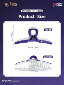 Harry Potter Hair Claw Clip Hair Accessories Ministry Of Magic Serise Purple Hair Claw For Commuting Outing Gifting For Girls Students Women - Multicolor - View 6