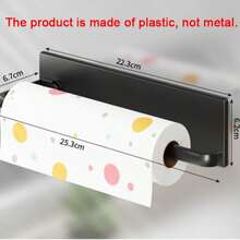 1pc Kitchen Paper Towel Holder, Wall-Mounted Or Self-Adhesive Cabinet Underside Installation, With Cling Film Dispenser And Storage Rack, Space-Saving, Stylish Paper Towel Rack, Durable Bracket, Suitable For RV Kitchen And Bathroom - Multicolor - View 15