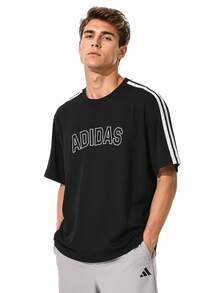 Adidas 男子ST SPORTS TEE運動休閒短袖T卹 - 黑色 - 查看 2