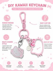 Sanrio Hello Kitty Pink Charms For Jewelry Making, DIY Jewelry Making Accessories For Bracelets, Bags, Shoes, Keychains, Jewelry Making Supplies - Charms - View 5