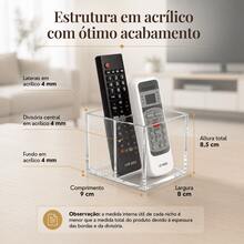 Porta Controle Remoto em Acrílico para Mesa - 2 - Divisórias - Visão 5