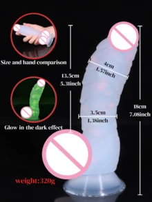 Silicone Realistic Dildo, Glowing Colorful Lifelike Penis Toy, Adult Sex Toy For G-Spot And Prostate Orgasm, Realistic Penis, For Him - one-size - View 27