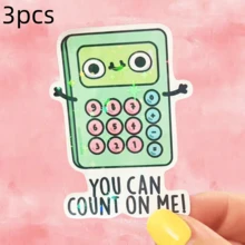 Green Calculator, You Can Count On Me! Suitable For Expressing Trustworthiness Waterproof Vinyl Sticker - Durable Matte Surface, Self-Adhesive Bumper Sticker, Suitable For Cars, Windows, Laptops, Trucks, Water Bottles - Multi-Functional Durable Design, Car Sticker - Vinyl - View 12