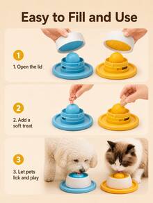 Pet Licking Bowl | Wet Food And Yogurt Licking, Slow Energy Consumption, Cleans And Cares For Oral Health, Suitable For Cats And Dogs, Plastic Material. Slow Feeding Bowl Licking Fun, Energy Consumption And Educational Interaction. - One Size Fits All - View 8