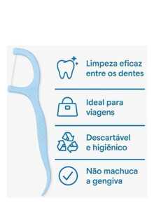 Kit 300un Fio Dental Individual Descartavel Com Haste Floss Pick Sem Sabor - Multicolorido - Visão 5