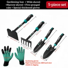 Juego de herramientas multifuncionales de 3/4/5 piezas para jardinería y playa | Kit de herramientas de jardinería | Juego de pala y rastrillo multiusos para plantar, cavar, recolectar conchas y pasear por la playa - A - Ver 14