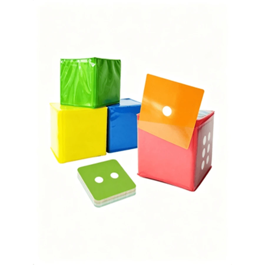 DIY Card Insert Dice, Multiple Colors, Compatible With Cards, Boy/Girl Card Recognition Game, Educational Dice Toy, 6-Sided Dice, Suitable For Classroom, Party, Home, Teaching Tool, Floor Game, Birthday-Christmas Gift, Gift, Perfect Gift - Multicolor - View 1