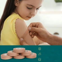 1 Roll Breathable Non-Woven Adhesive Tape, Gentle Skin-Friendly Fix Tape For Daily Use - Brown - View 6