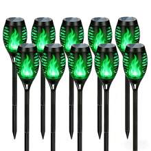10 PCS - Solar Flame Lamps - Floor-Standing Lamps - Lawn Lamps - Outdoor Villa And Courtyard Lamps - Waterproof Square Garden Lamps - LED Landscape Lamps - 10PCS - 查看 16