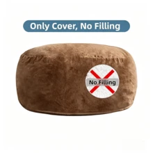 Funda de sofá tipo puf gigante de 1,5 metros, con tejido polar ártico suave y agradable al tacto, ideal para sofás redondos y camas, para usar en salones, dormitorios y residencias estudiantiles, y lavable a máquina. - Gris - Ver 11