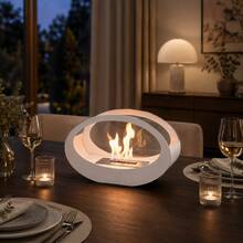 Elegant Oval Tabletop Fireplace Clean Bioethanol Decorative Fireplace Restaurant Bar Portable Fireplace For Indoor - Regular - View 6