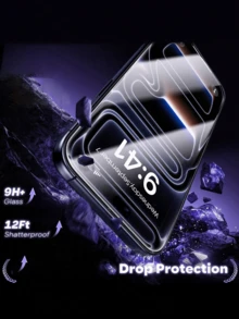 2 Pieces Set - Screen Printed Black Border. It Is An Ideal Birthday Gift For Family And Friends. High Definition Tempered Glass, High Transmittance, Compatible With Samsung A03 A05 A15 A71 5G S24 A54 5G. Compatible With IPhone 17, 17Pro, And 17Promax, [International Version Instead Of Local Version] - Multicolor - View 2