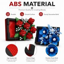 687+PCS Floral Bouquet Building Block Set, Creative Pull-Out Flower Box Brick Model, Adult Desktop Display Decor, Home Shelf Decoration, 4 Styles - Building Block Flower Box - View 8