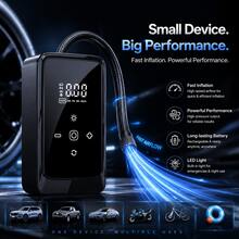 Air Compressor And Inflator Portable Tire Pump 140 PSI Car Air Pump, Digital Tire Inflator, Suitable For Cars/Motorcycles/Bicycles/Ball/Inflatable Mattresses, Road Trip Tool With LED Light, 1300mAh/DC12V.There Is A Link To Sell Only Storage Bags - Black 2 - View 6