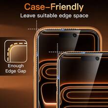 CASECOPS 1pc High Definition Transparent Screen Protector, With Dust-Free Auto-Installation Tray, Compatible With IPhone 18 Pro Max/18 Pro/18/17 Pro Max/17 Pro/16 Pro/15 Pro/14/13/12/11/XR/X Series, 1:1 Full Coverage, 3D Curved Edge, Compatible With Phone Cases, 9H Anti-Drop, Ultra Clear No Fog No Rainbow Effect, Smooth Zero Latency Touch, Bare Screen Feel, Compatible With Face ID, Precise Fit, Compatible With IPhone 17 Pro Max - 1 Piece - View 10
