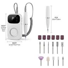 Electric Nail Drill, USB Rechargeable, Wireless Manicure & Pedicure Tool, Portable Nail File Machine, Suitable For Acrylic Nails, Gel Nails Polishing And Cuticle Care, Comes With 11 Grinding Heads And 6 Grinding Bands, Professional Nail Art Set, Perfect Gift For Women - Multicolor - View 15