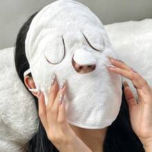 1/2pcs Facial Cold Compress Towel, Cooling Mask, Relieve Fatigue, Aid Sleep, Hot Compress Face Mask, Facial Towel, Beauty Salon Mask Towel, Three-Hole Ear Loop Design, Facial Steam Cold/Hot Compress Towel, Reusable Cold/Hot Compress Facial Towel, Suitable For Daily Use, Ice Compress Eye Mask, Soothing Ice Compress Eye Mask - Multicolor - View 10