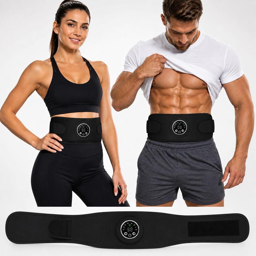 Adjustable Waist Support Strap - Breathable Polyester Blend Back Trainer Strap; Hand-Washable Fitness Equipment That Enhances Workout Results; Gym Accessories - Black - View 1