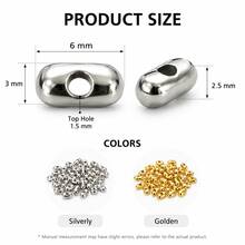100/200 hạt cườm spacer lỗ giữa tròn nhẵn 6mm màu vàng bạc rời, phụ kiện làm vòng tay dây chuyền trang sức DIY - Hạt CCB - Xem 3